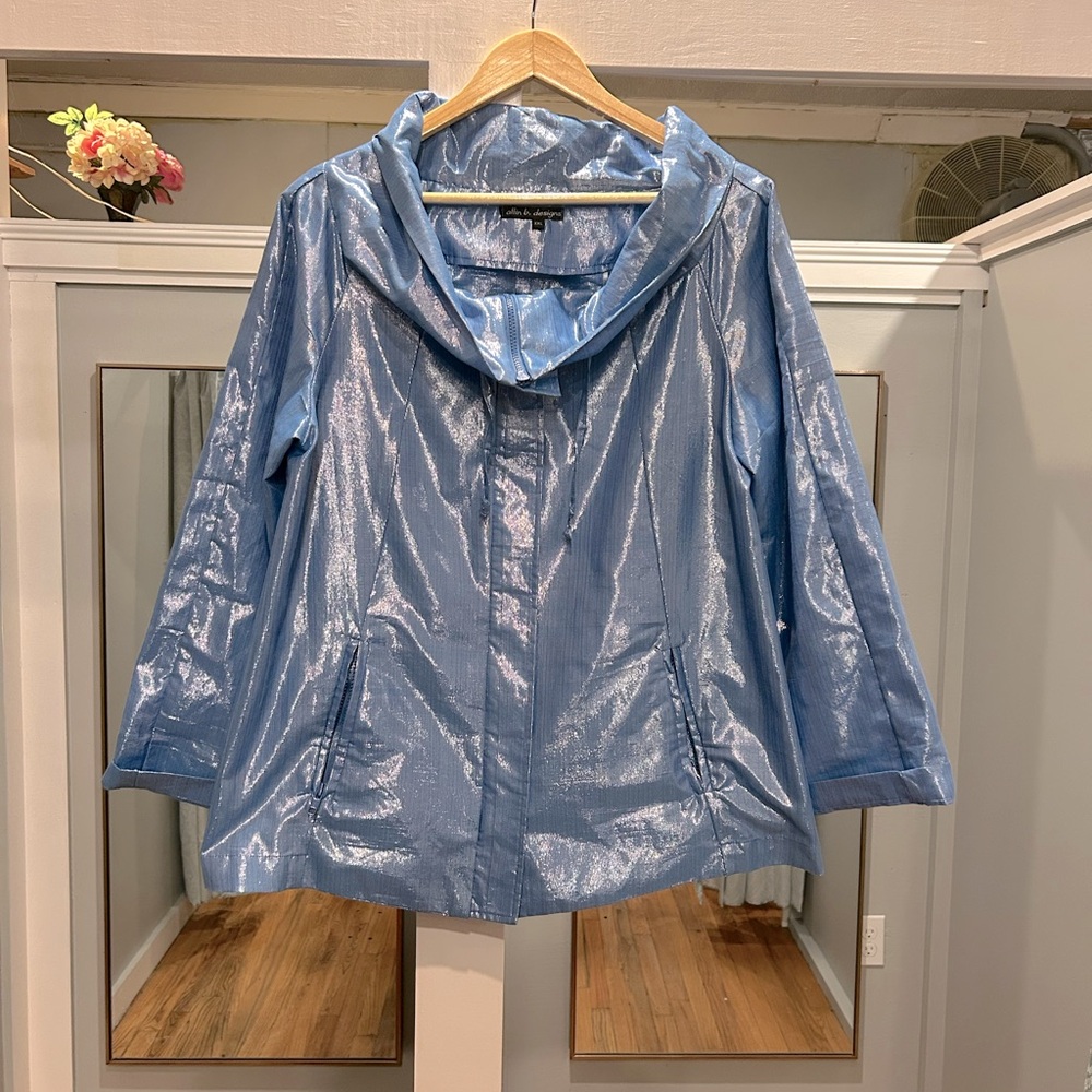 Sheer Blue Metallic Jacket